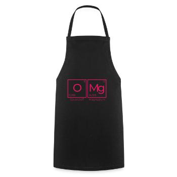 OMg - oxygène magnésium - Tablier de cuisine - noir - Devant - AI Model Male 185 dark (185cm)