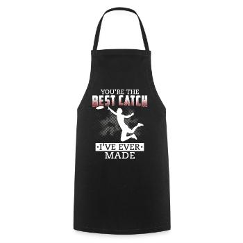 You're The Best Catch Ever Made - Frisbee Fan - Cooking Apron - black - Front - AI Model Male 185 dark (185cm)