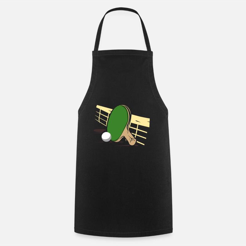 Table tennis table tennis player gift idea - Cooking Apron - black