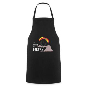 Parachute de parapente extrêmement sportif cadeau - Tablier de cuisine - noir - Devant - AI Model Male 185 dark (185cm)