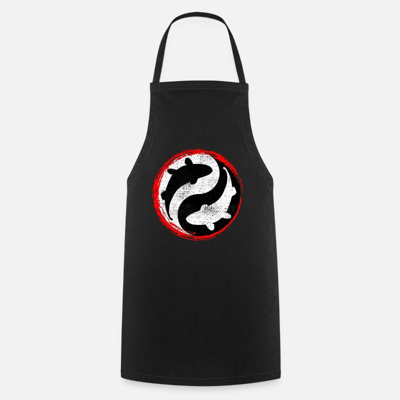 Koi Ying Yang - Tablier de cuisine - noir