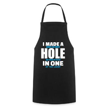 I Made A Hole In One Funny Golf Golfing - Cooking Apron - black - Front - AI Model Male 185 dark (185cm)