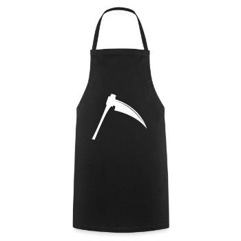 Sichel Silhouette - Kochschürze - Schwarz - Vorne - AI Model Male 185 dark (185cm)