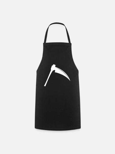 Sichel Silhouette - Kochschürze - Schwarz