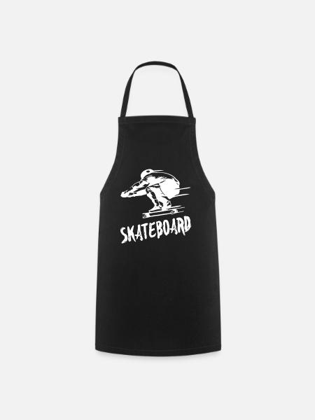 Skatebird Sprung auf Brett - Kochschürze - Schwarz