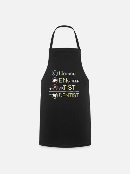Dentist Funny shirt - Cooking Apron - black