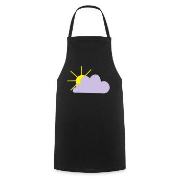 Sun peeks out from behind the cloud - Cooking Apron - black - Front - AI Model Male 185 dark (185cm)