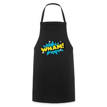 WHAM! Bande dessinée Drôle Pop Art - Tablier de cuisine - noir - Devant - AI Model Male 185 dark (185cm)
