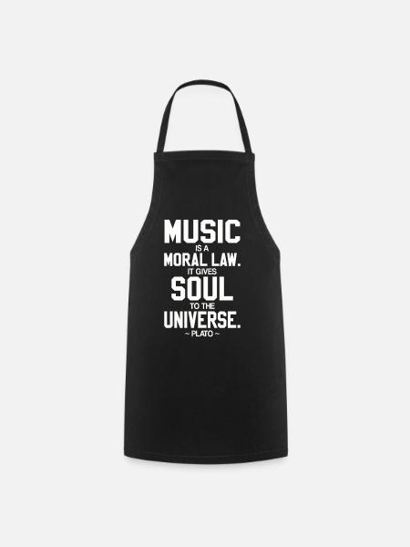 music - Cooking Apron - black