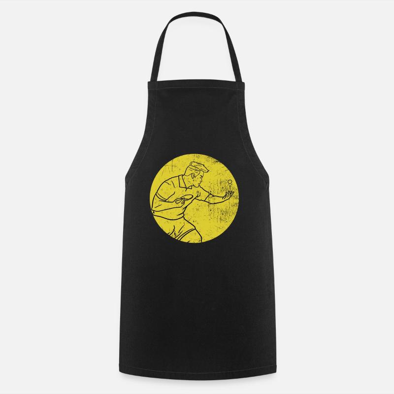 Table tennis serve gift - Cooking Apron - black