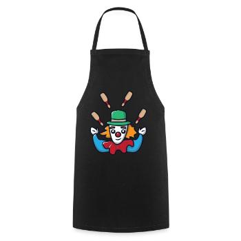 Jongleur Jongleur Clown De Cirque - Tablier de cuisine - noir - Devant - AI Model Male 185 dark (185cm)