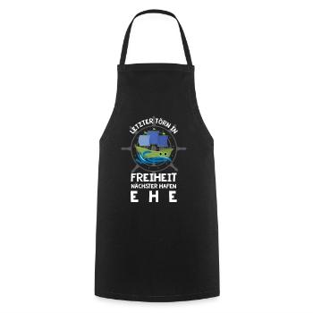 Hafen der Ehe Braut Bräutigam Anker Heirat JGA - Kochschürze - Schwarz - Vorne - AI Model Male 185 dark (185cm)