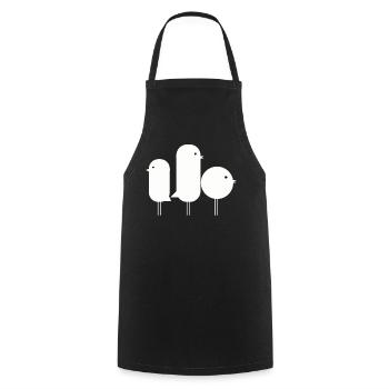 Oiseaux noirs - Tablier de cuisine - noir - Devant - AI Model Male 185 dark (185cm)