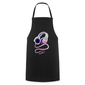 Headphone - Cooking Apron - black - Front - AI Model Male 185 dark (185cm)