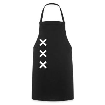 XXX Amsterdam - Kochschürze - Schwarz - Vorne - AI Model Male 185 dark (185cm)
