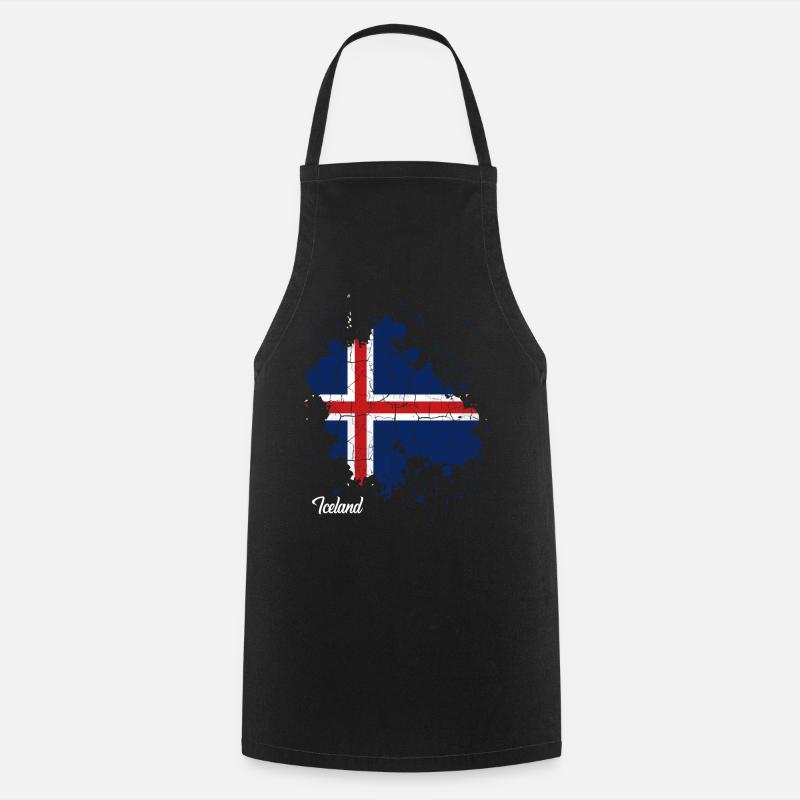 Islande - Tablier de cuisine - noir