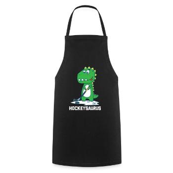 Hockeysaurus Hockey Dino Sport Enfants Cadeau Amusant - Tablier de cuisine - noir - Devant - AI Model Male 185 dark (185cm)