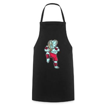 Triceratops kickboxing - Cooking Apron - black - Front - AI Model Male 185 dark (185cm)