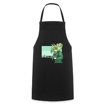 Triceratops soldier - Cooking Apron - black - Front - AI Model Male 185 dark (185cm)