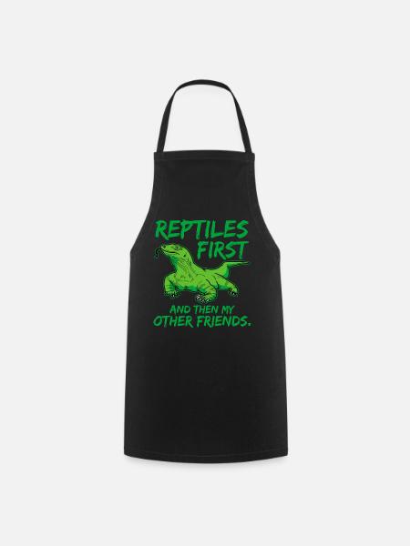 reptiles - Cooking Apron - black