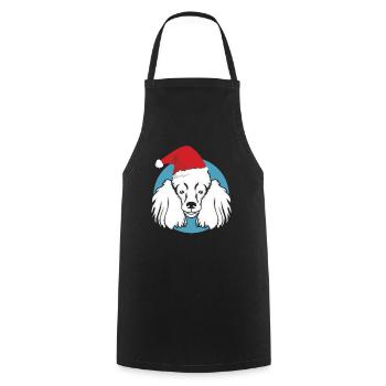 Dog Poodle Pet Cute - Cooking Apron - black - Front - AI Model Male 185 dark (185cm)