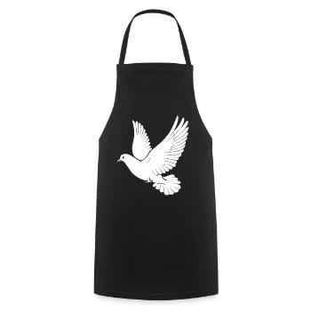 Weiße Taube Liebe Geschenk Fliege - Kochschürze - Schwarz - Vorne - AI Model Male 185 dark (185cm)
