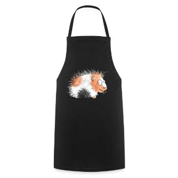 Cochon inde avec marguerites i cadeau - Tablier de cuisine - noir - Devant - AI Model Male 185 dark (185cm)