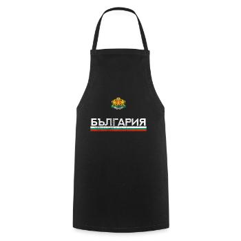 Bulgarie - Tablier de cuisine - noir - Devant - AI Model Male 185 dark (185cm)