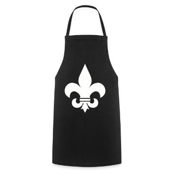 FLEUR DE LIS SHIRT - Cooking Apron - black - Front - AI Model Male 185 dark (185cm)