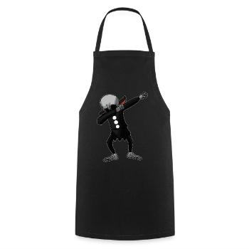 Halloween Dabbing Skeleton - Cooking Apron - black - Front - AI Model Male 185 dark (185cm)