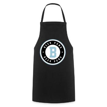 Beer Pong Badge Blue Logo - Cooking Apron - black - Front - AI Model Male 185 dark (185cm)