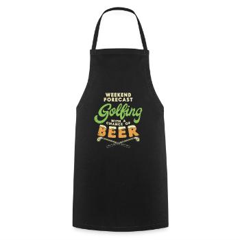 golf - Cooking Apron - black - Front - AI Model Male 185 dark (185cm)