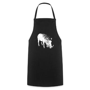 Boar Animal Gift - Cooking Apron - black - Front - AI Model Male 185 dark (185cm)
