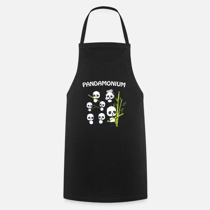 panda - Cooking Apron - black
