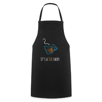 C'est un thé - Tablier de cuisine - noir - Devant - AI Model Male 185 dark (185cm)