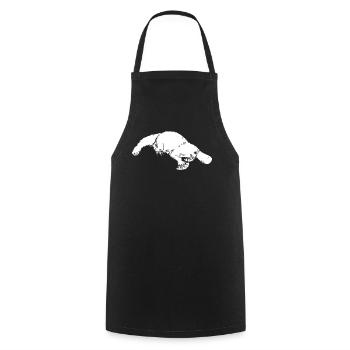 Cadeau animal ornithorynque - Tablier de cuisine - noir - Devant - AI Model Male 185 dark (185cm)