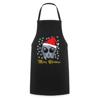 Christmas Alien Merry Christmas Gift - Cooking Apron - black - Front - AI Model Male 185 dark (185cm)