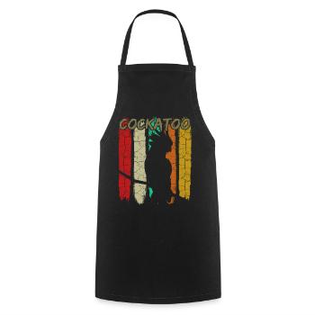 cockatoo - Cooking Apron - black - Front - AI Model Male 185 dark (185cm)