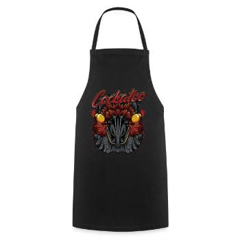 Trendy Palm Cockatoo | Cockatoly Bird Modern Gift - Cooking Apron - black - Front - AI Model Male 185 dark (185cm)
