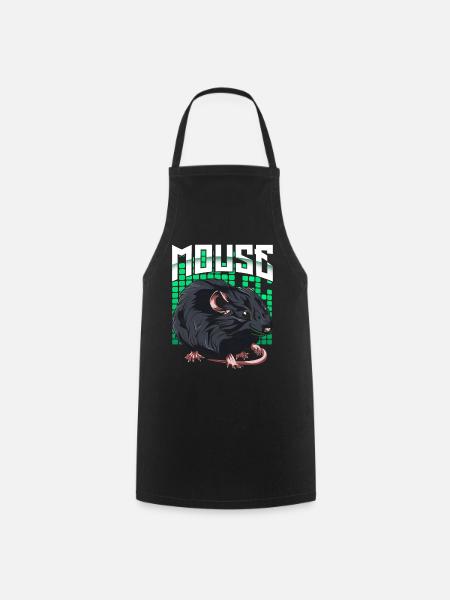 Maus - Kochschürze - Schwarz