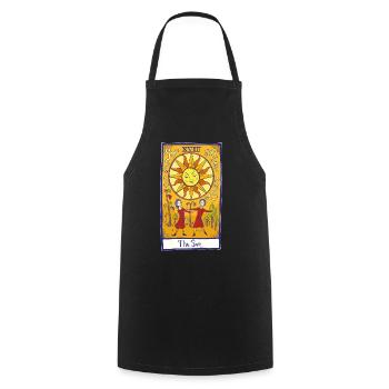 Sun XVIII Tarot - Cooking Apron - black - Front - AI Model Male 185 dark (185cm)