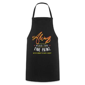 Toujours lire les petits caractères - Tablier de cuisine - noir - Devant - AI Model Male 185 dark (185cm)