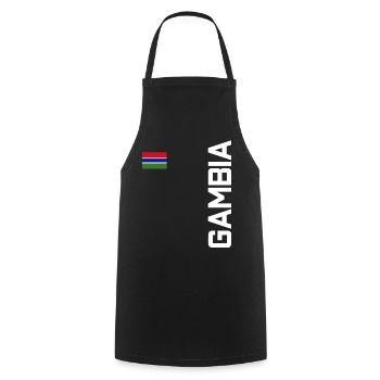 Gambia - Cooking Apron - black - Front - AI Model Male 185 dark (185cm)