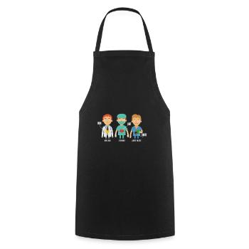 Anesthetist anesthesia - Cooking Apron - black - Front - AI Model Male 185 dark (185cm)