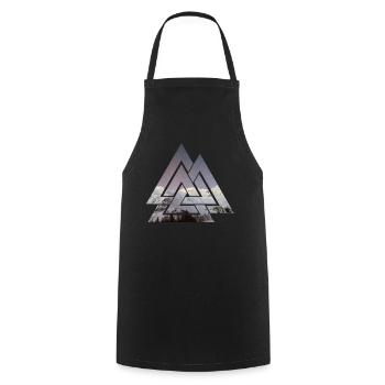 Mountains Nature - Cooking Apron - black - Front - AI Model Male 185 dark (185cm)