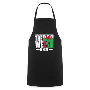 Wales - Cooking Apron - black - Front - AI Model Male 185 dark (185cm)