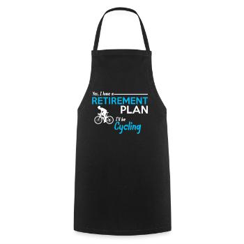 Bike-riding bike - Cooking Apron - black - Front - AI Model Male 185 dark (185cm)