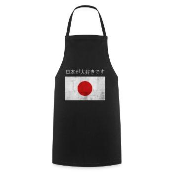 Ich Liebe Japan - Kochschürze - Schwarz - Vorne - AI Model Male 185 dark (185cm)