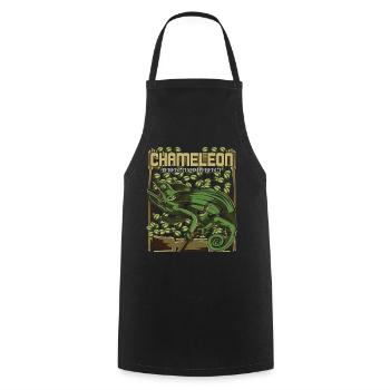 caméléon - Tablier de cuisine - noir - Devant - AI Model Male 185 dark (185cm)