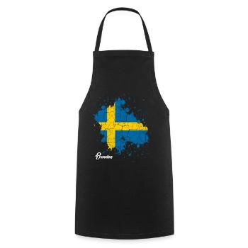 Suède - Tablier de cuisine - noir - Devant - AI Model Male 185 dark (185cm)